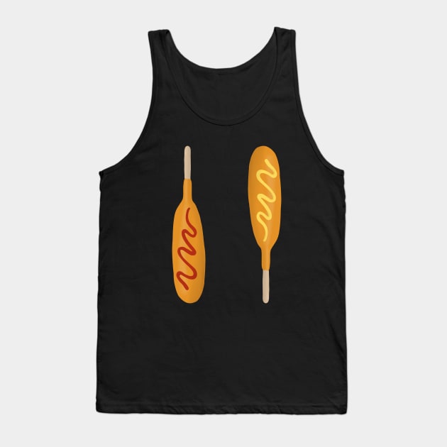 Corn dogs with ketchup and mustard Tank Top by DiegoCarvalho